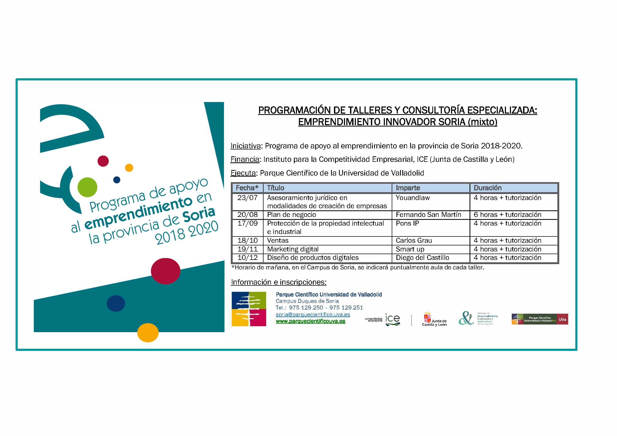 talleres tic programa ice soria 2019