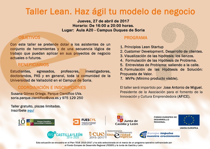 27 abril 2017 taller lean campus so 27 abril 2017 taller lean campus so