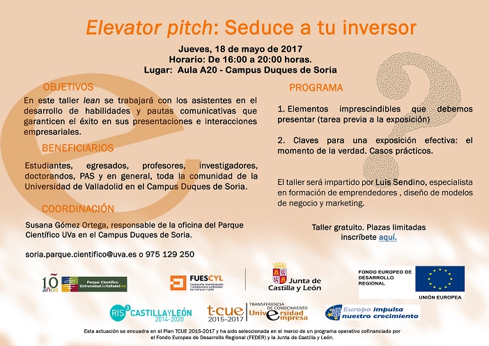 18 mayo 2017 lean elevator pitch campus so 18 mayo 2017 lean elevator pitch campus so